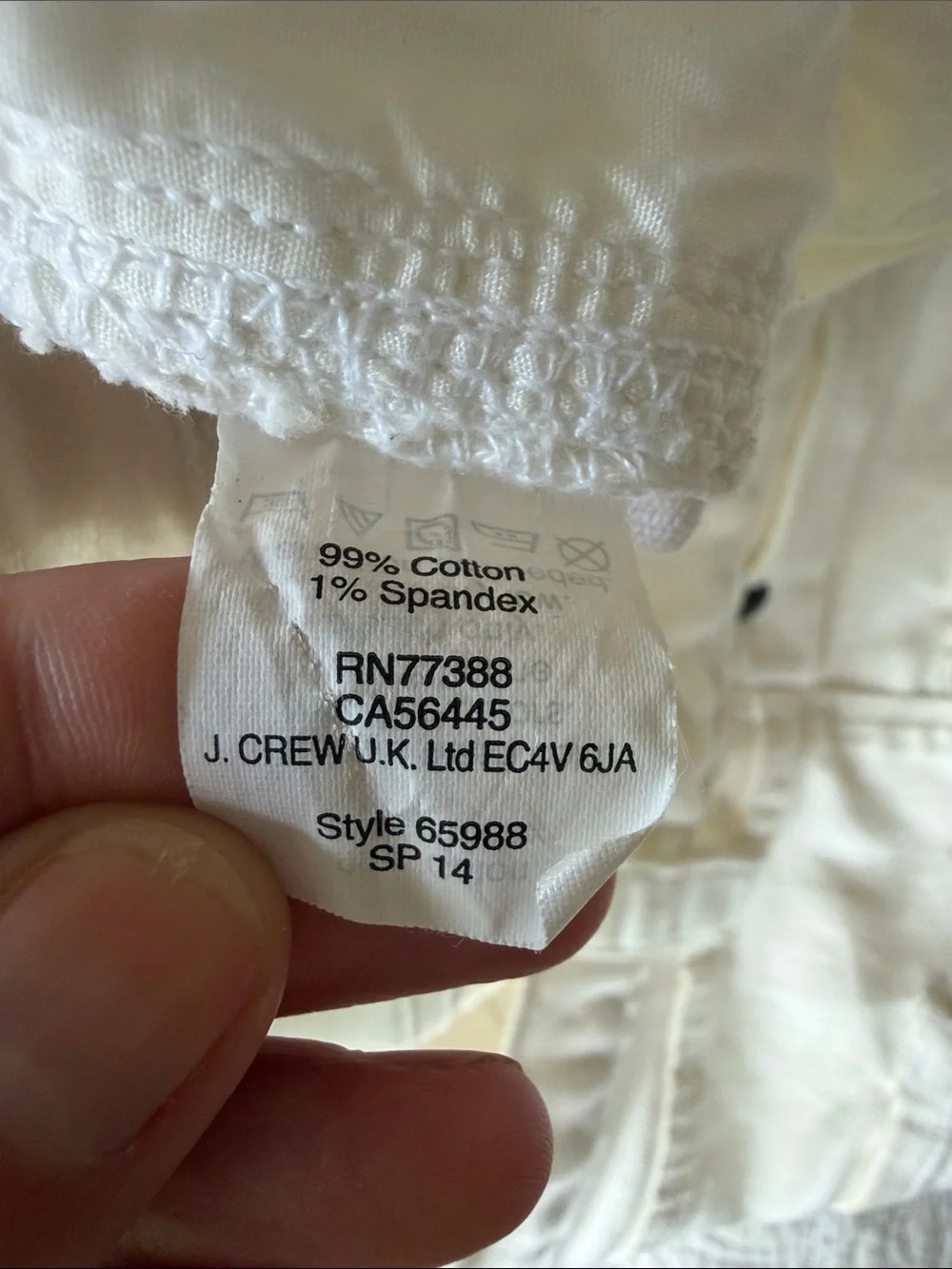 J. Crew White Rolled-Hem Denim Shorts Size 6
